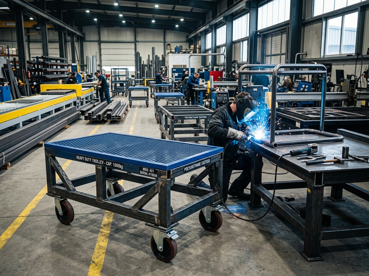 Heavy-Duty Workshop Material Handling Trolleys
